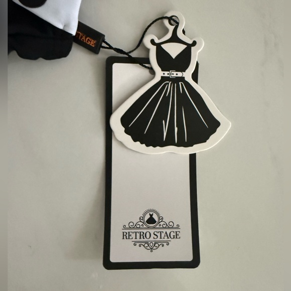 Brand New Retro Stage Black 1940S HALTER PATCHWORK ONE-PIECE SWIMSUIT - Medium - Picture 4 of 5